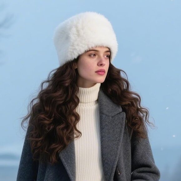 Women's Winter Hat Faux Fur - Picture 5 of 6